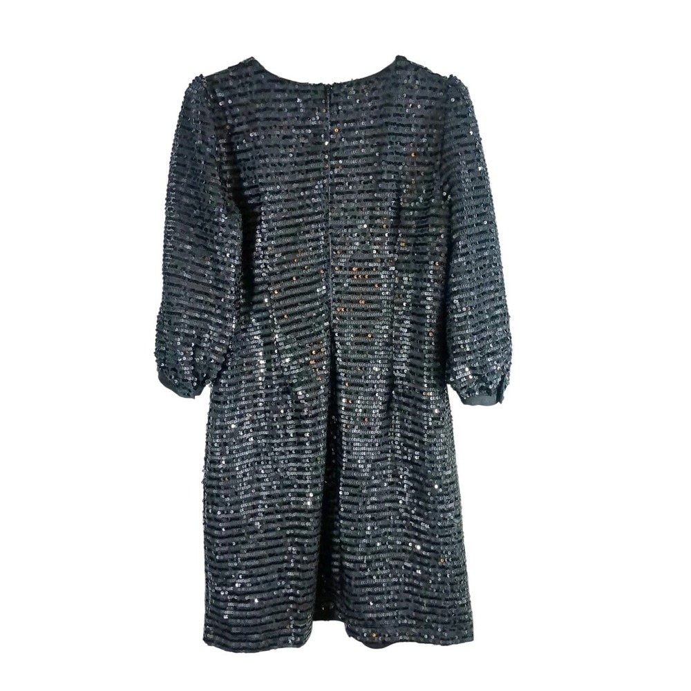 karl Lagerfeld womens mini dress black sequins L black whimsigoth party cocktail - Picture 2 of 8